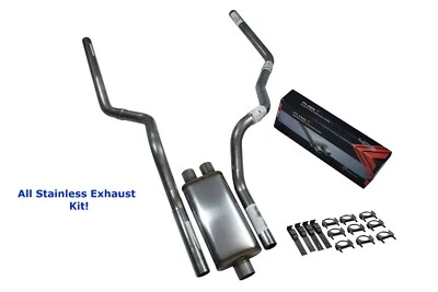 Ford 2.5" Todo Inoxidable Doble Escape Kit Flow II Foto 1 de 3