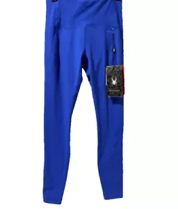 NWT $88 SPYDER Active Women’s Blue Ribbed Leggings SP6039 - Picture 1 of 6