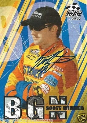SCOTT WIMMER AUTOGRAPHED SIGNED 2003 PRESS PASS RACING NASCAR PHOTO TRADING CARD - Image 1 of 2