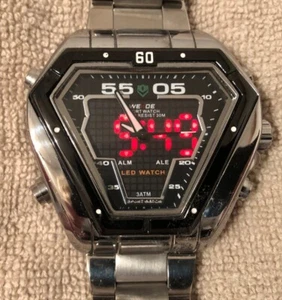 Men's Weide LED Watch - Triangle Shape / Ana-Digi/ WH-1102 - Picture 1 of 10