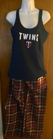 Minnesota Twins Concept Sports Tank Top & Pants Sleep Set Sz. M Cover