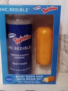 Twinkie Body Wash E Bath Bomb Set Nuovo Con Scatola Smerigliato Profumato Vaniglia - Foto 1 di 9