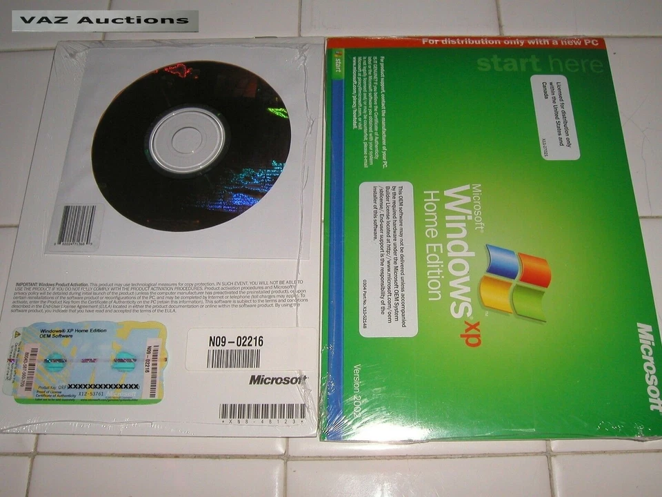 MICROSOFT WINDOWS XP HOME FULL w/SP3 OPERATING SYSTEM OS MS WIN =NEW & SEALED= - Image 1 of 3
