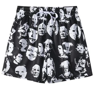 Mens Graphic Shorts Sports Cool Mesh Basketball Shorts Casual Flat Front Draw... - Picture 1 of 6