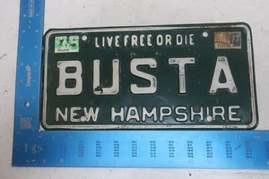 New Hampshire License Plate Tag NH 1977 1978 Vanity Buster BUSTA - Picture 1 of 2