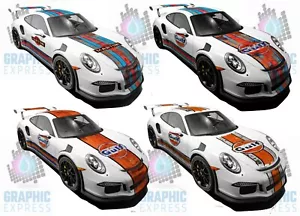 Rusted Stickers Martini Racing Stripes Porsche Carrera Cayman Gulf le Mans - Foto 1 di 14