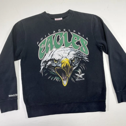Philadelphia Eagles Crewneck Sweatshirt Mitchell & Ness NFL M Medium Vtg Sweater Cover