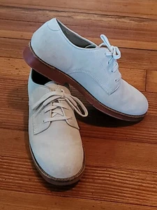 GULN  Polo Ralph Lauren Big Boys White Suede Barton Oxford Shoes 4.5. - Picture 1 of 7