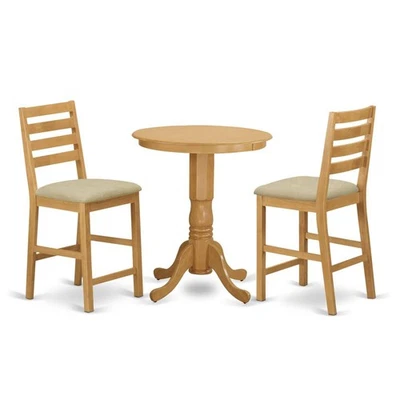 EDCF3-OAK-C 3 PC counter height set - Kitchen dinette Table and 2 counter... - Image 1 of 4