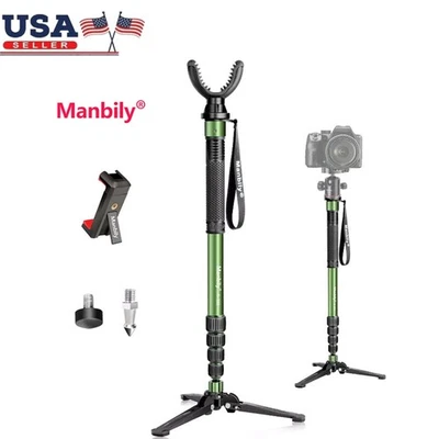 Monopie Manbily Shooting Stick con base de trípode de tres soportes, con giratorio NUEVO Foto 1 de 4