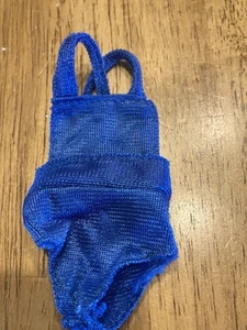 Barbie muñeca leotardo una pieza traje de baño traje de baño body top azul real - Imagen 1 de 4