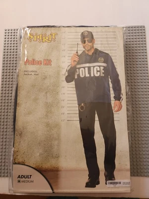 Kit Policía Spirit incluye chaqueta y sombrero, adulto talla mediana. Foto 1 de 4