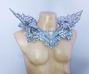 Da NeeNa B1155 Asian Warrior Showgirl Crystal Backpiece Shoulder Collar - Picture 1 of 3