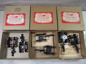NOS 3 Sets 1940's A.C. Gilbert American Flyer No. 694 4-Wheel Trucks w/Boxes - Picture 1 of 8