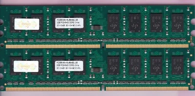 4GB 2x2GB PC2-6400 SPECTEK PC256M6416U68AB2J-25 DDR2-800 Desktop Ram Memory Kit - Image 1 of 2