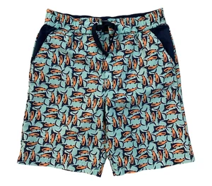 Tommy Bahama Boys size 7 Blue Marlin Swim Trunks Drawstring Pockets - Picture 1 of 7