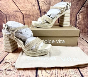 Dolce Vita Womens ARIES PEARL Ivory Platform Heels NEW Size 12 - Picture 1 of 14