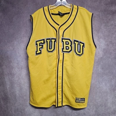Vintage Y2K FUBU 05 Streetwear Hip Hop Rap Sleeveless Baseball Jersey Mens L - Image 1 of 4