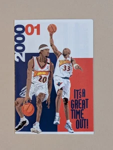 2000-01 Golden State Warriors Basketball Pocket Schedule NBA AT&T 🏀🏀 - Picture 1 of 2