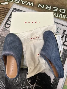 Piloto de piel de becerro MARNI pelo largo Sabot Mule - Imagen 1 de 10