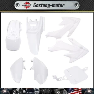 CRF50 XR50 Fairing Plastic Fender Kit For SDG SSR Honda 50cc-160cc White - Picture 1 of 14