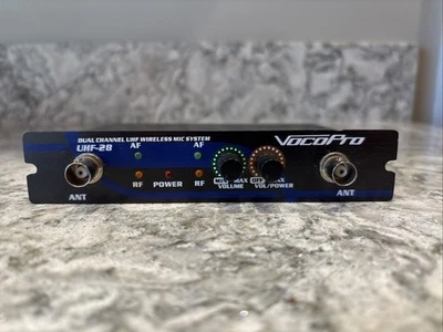 VocoPro UHF-28 Dual Channel UHF Wireless Microphone System with power cable  - Image 1 of 4