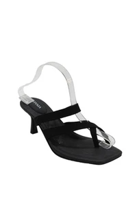 Vivaia Womens Thong Alina Slide On Sandal Heels Black Size 41 11 - Picture 1 of 6