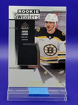 Jakub Lauko 2022-23 UD SP Game Used Rookie Sweaters 🔥 Bruins - Image 1 of 2