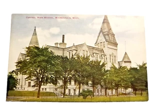 Postcard  Vintage Central High School Minneapolis Minn A48 - Picture 1 of 3
