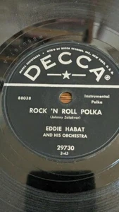 EDDIE HABAT Rock 'N Roll Polka/Hawaiian Polka DECCA 29730  78 RPM V++ - Picture 1 of 2
