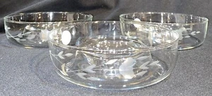 Vintage Princess House Crystal Individual Chip & Dip Bowls Set Of Three - Picture 1 of 10