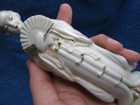 Germany porcelan figurine geisha TERRA T IMPORT Vintage pottery white gold