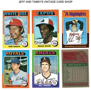 1975 TOPPS MINI BASEBALL / SEE DROP DOWN MENU for card you will receive. - Picture 1 of 141