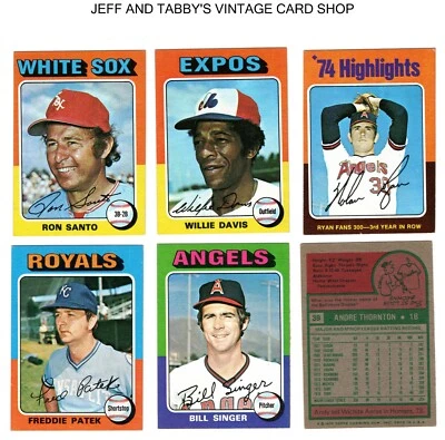 1975 TOPPS MINI BASEBALL / SEE DROP DOWN MENU for card you will receive. - Image 1 of 4