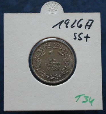 1 Reichsmark 1926 A - KM #42 - Germany Weimar silver coin - #T34 - Image 1 of 4