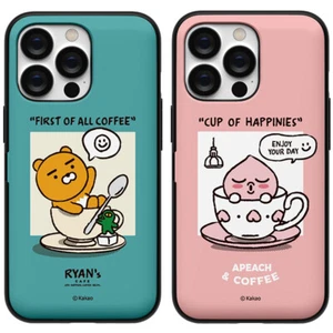 Kakao Friends Cafe S1 Magnetic Card Case  for iPhone 16 15 14 Pro Pro Max Plus - Picture 1 of 16