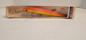 Vintage REBEL 9" Orange/ Gold Diving Fishing Lure In Orig Box Excellent Shape - Picture 1 of 4