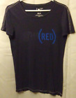 GAP RED Womens T-Shirt Size M Short Sleeve Navy Graphic Pullover Cotton Knit Tee