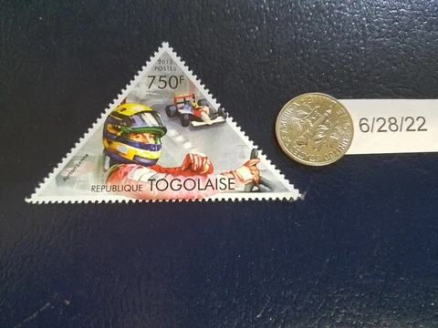 Ayrton Senna Race Car Driver 2013 Republique Togolaise Perforated Stamp Cover