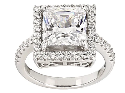 Anillo de moda para mujer 11,23 TCW princesa zafiro simulado 935 plata argentino Foto 1 de 4