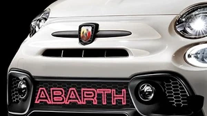 Abarth 595/695 Front Grill Letters/Lettering for Series 4 2016 onwards (PINK) - Picture 1 of 1