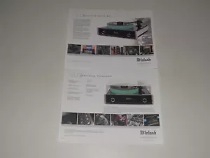 Folleto de tocadiscos McIntosh MT5 de gama alta, 2 páginas, 2016, especificaciones, características MT-5 - Imagen 1 de 2