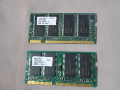 Hynix Laptop Memory SODIMM 512MB (2 x 256) HYMD232M646A6-H PC2100 - Image 1 of 2