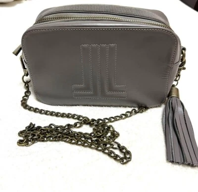 Bolso de Hombro Lanvin Bolso de Mano Cadena Borla Gris Cuero Bolso de Mujer Ancho 20cm JP Foto 1 de 4