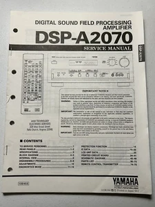 Yamaha DSP-A2070 Field Processing Amplifier Service Manual Original Vintage - Picture 1 of 4