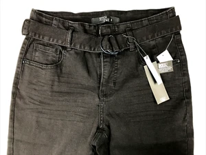 New STITCH Star Missy Black Darted Skinny Stretch Casual Pants W/Belt -Choice  - Picture 1 of 3