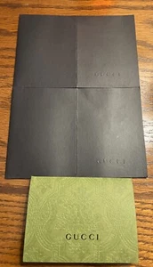 3 Gucci Authentic Black & Green Gift Receipt Envelopes 3”x4” - Picture 1 of 5
