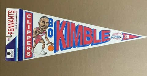 LOS ANGELES CLIPPERS BO KIMBLE NBA RETRO FELT PENNANT WITH HOLDER 7/9/21 Cover