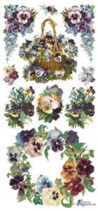 "PEGATINA VIOLETA - CORONA PANSY - 8" x 3 3/4" (20cm x 9cm) - Imagen 1 de 1