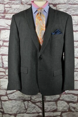 Blazer Abrigo Deportivo John Varvatos Para Hombre Marrón y Rojo Rayas Lana Poli 46R 46 R Foto 1 de 4